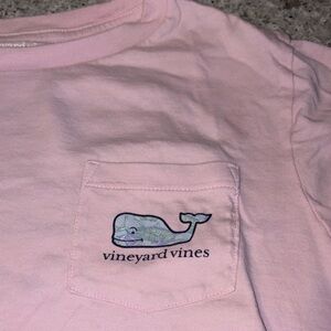 Vineyard Vines Kids Light Pink Tee with Whale Logo
